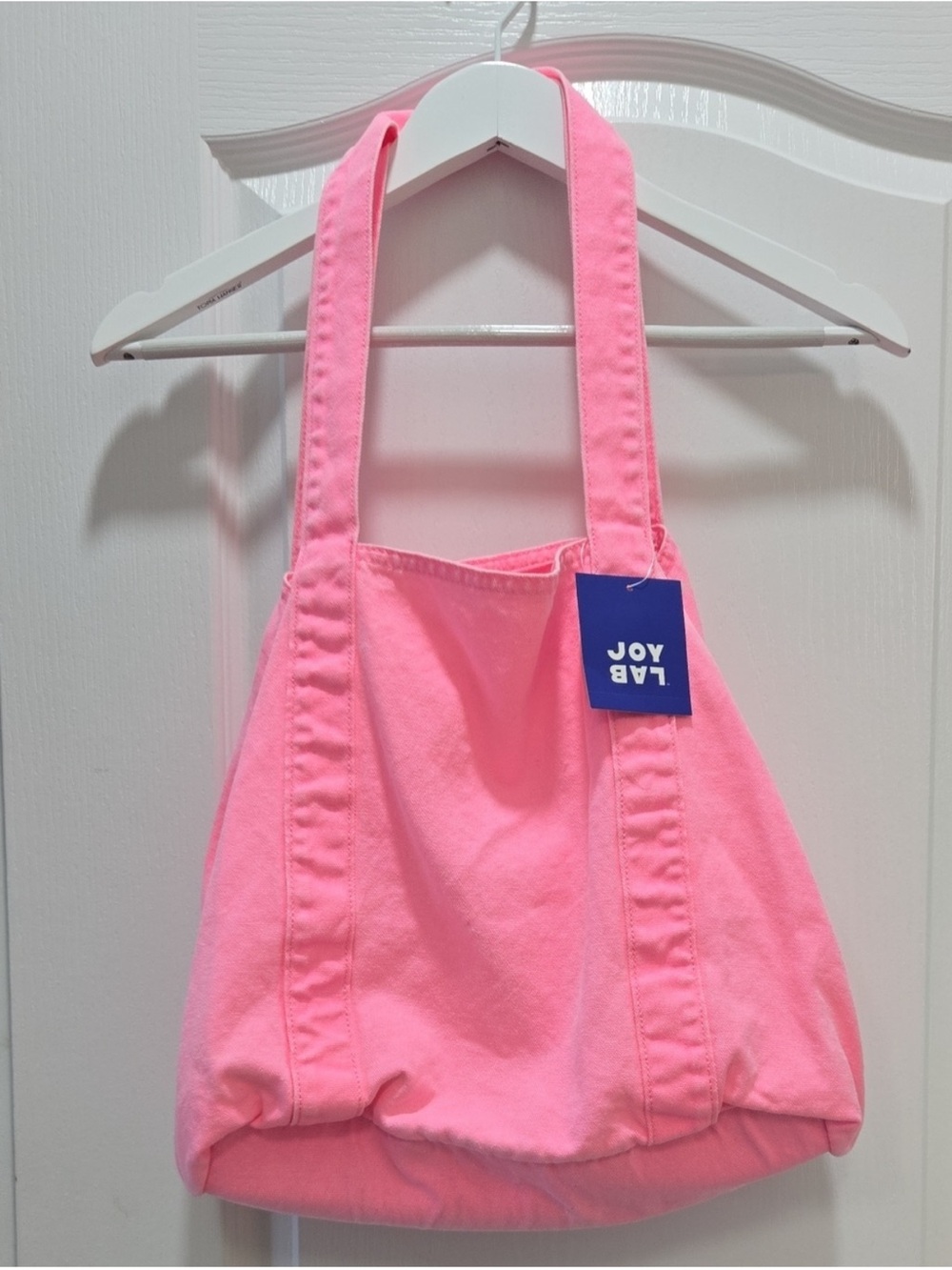 JoyLab Pink Canvas Tote Bag for Women